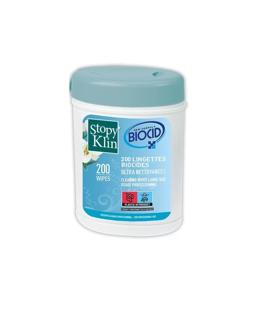 Lingettes nettoyantes Stopy Klin x200 Biocide