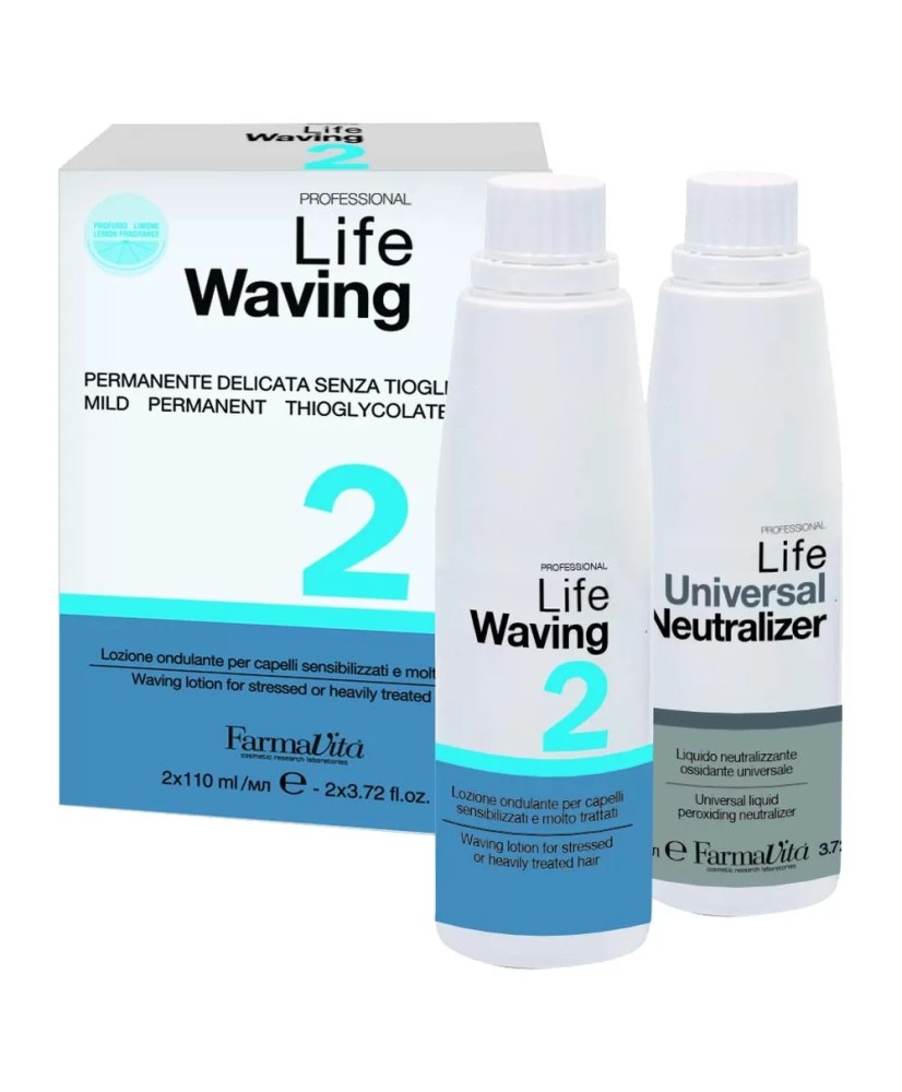 Permanente Life Acid Structurante - Cheveux Sensibles, 110+110 ml, Farmavita