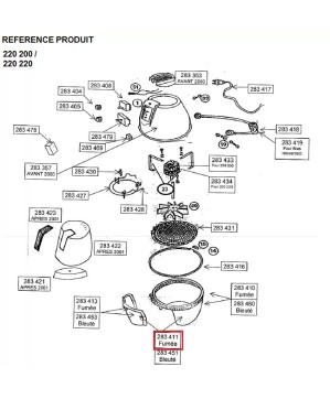 PDANDY CASQUE COURONNE COMPLETE FUMEE