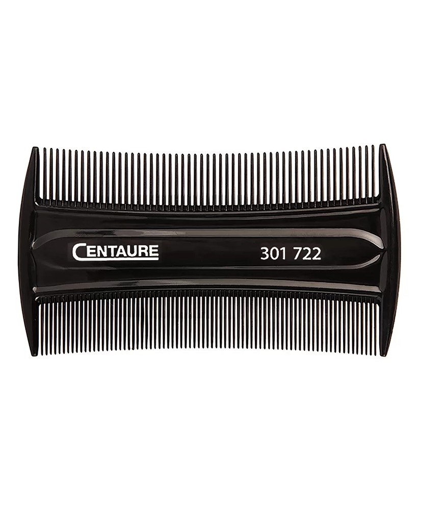 Peigne Antiparasite Fin ABS noir(8,5cm) - CENTAURE