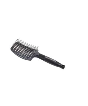Brosse Braziline Lissant.Incurvée NYL 11Rgs Perlés