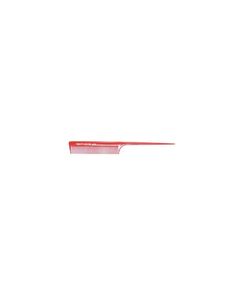 Peigne classique à queue, dents fines rouge Cent-