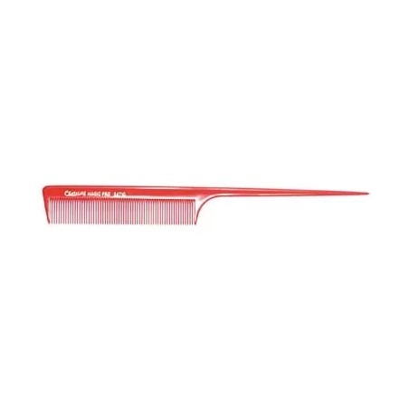 Peigne classique à queue, dents fines rouge Cent-
