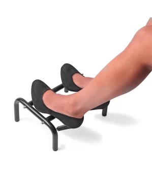 Repose Pied Noir/Noir 2 Barres  (ex Chrome)