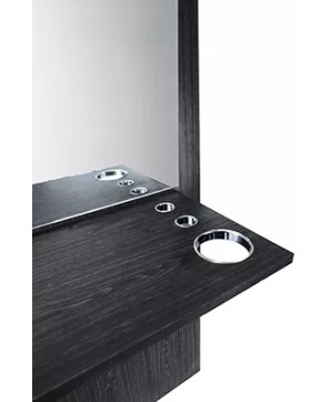 COIFFEUSE DANY NOIRE AVEC MIROIR ET TABLETTE