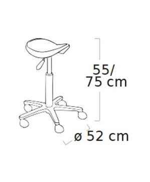 Tabouret de Coupe KONFOREL CAVALON - Selle Noire