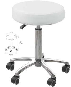 Tabouret de Coupe Santiag-2 Blanc