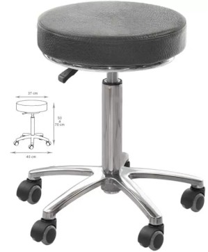Tabouret de Coupe SANTIA-2  Noir Hauteur réglable
