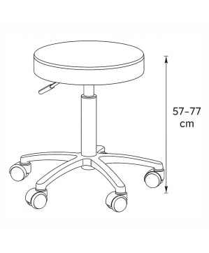 Tabouret de Coupe SANTIA-2  Noir Hauteur réglable