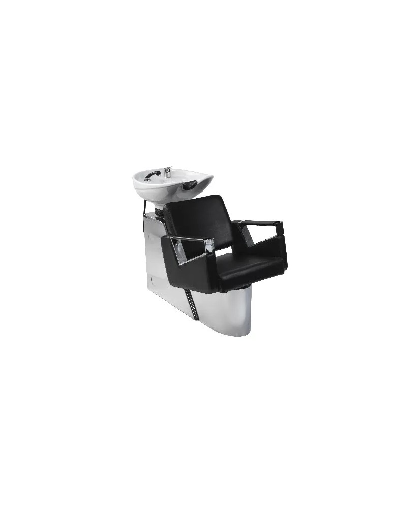 Fauteuil Bac de Lavage OREGON 2 Noir - Cuvette Céramique Inclinable