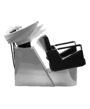 Fauteuil Bac de Lavage OREGON 2 Noir - Cuvette Céramique Inclinable