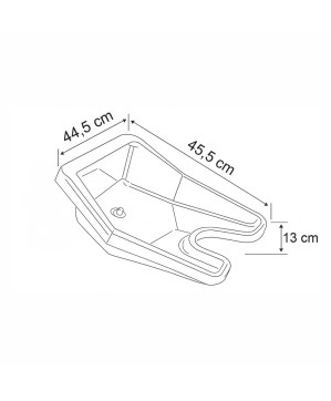 Lave Tête Cuvette seule modele Bornéo Hexa Ss Tige