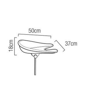 Lave Tête Borneo avec tige+applique pour fauteuil