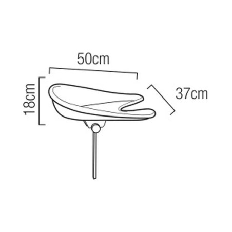 Lave Tête Borneo avec tige+applique pour fauteuil