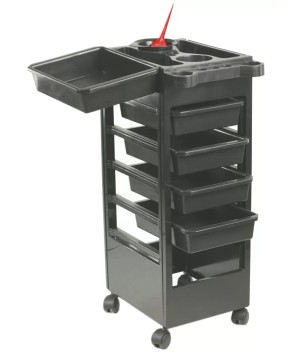 Table Baky Noire 5 Tiroirs Teinture/Permanente