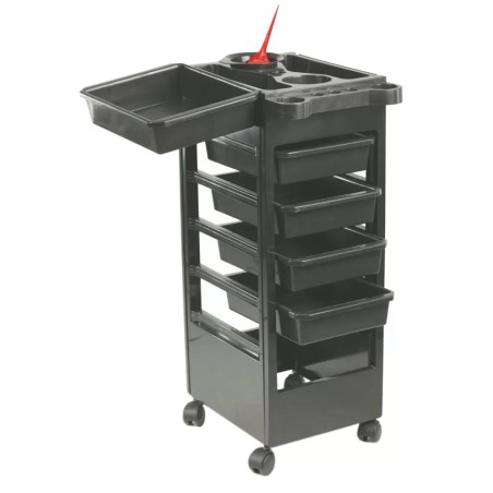 Table Baky Noire 5 Tiroirs Teinture/Permanente