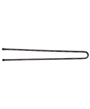 Pinces droites/perlées Kifix noir (7cm) x40