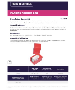 Papiers Pointe Éco - Boîte Rouge de 1000, Blancs 75x50 mm