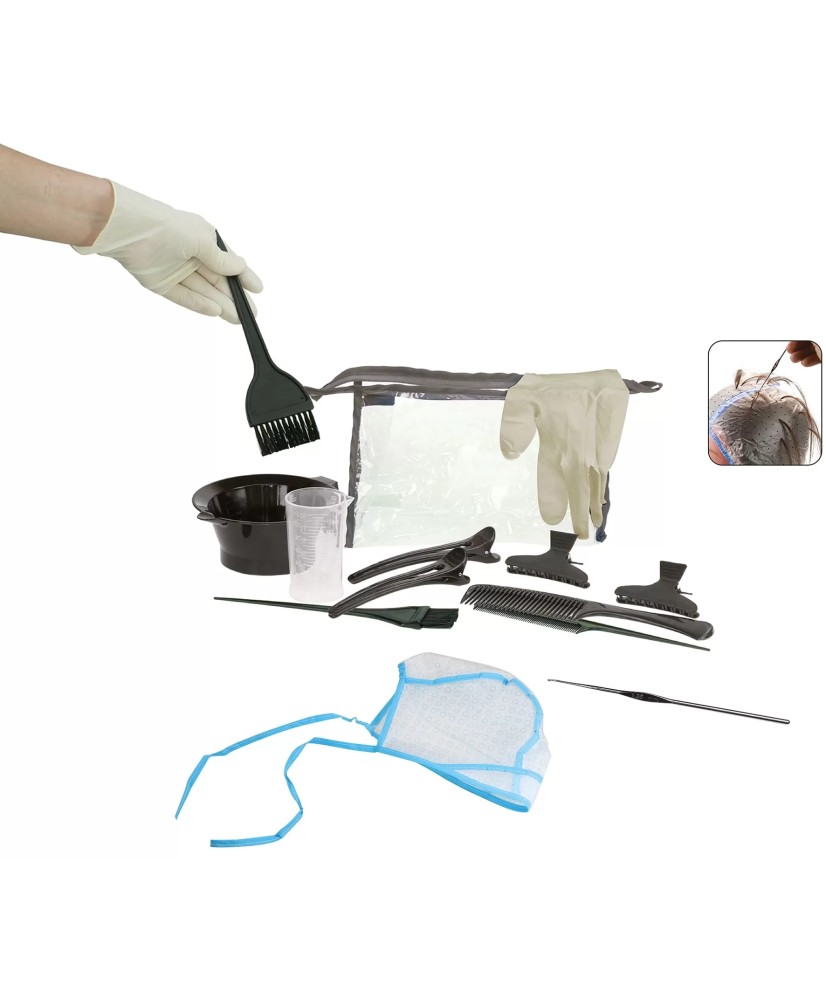 TROUSSE KIT COLOR 15 Pcs OUTIL DE COLORATION