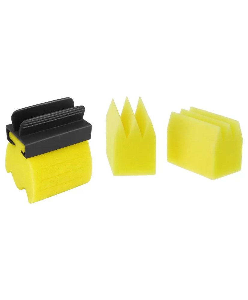 Éponge Saturateur à Poignée- Avec 3 Éponges Jaunes
