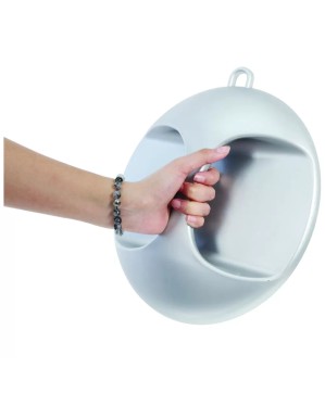 Grand Miroir ICE avec poignée Diam270mm Argent