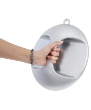 Grand Miroir ICE avec poignée Diam270mm Argent