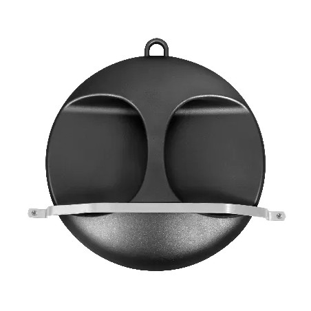 Grand Miroir ICE Noir Avec Poignée (Diam. 270mm)
