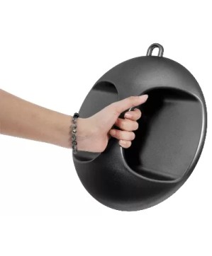 Grand Miroir ICE Noir Avec Poignée (Diam. 270mm)