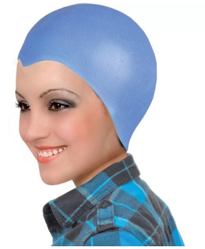 Bonnet silic-caout bleu pour mêches