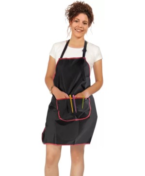 Tablier Jaky noir bordure rouge