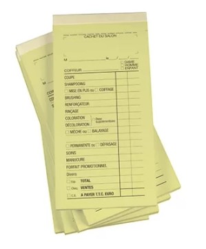 Bloc Chim.Ssn°Jaune 10Carnets Coif  X50Fiches
