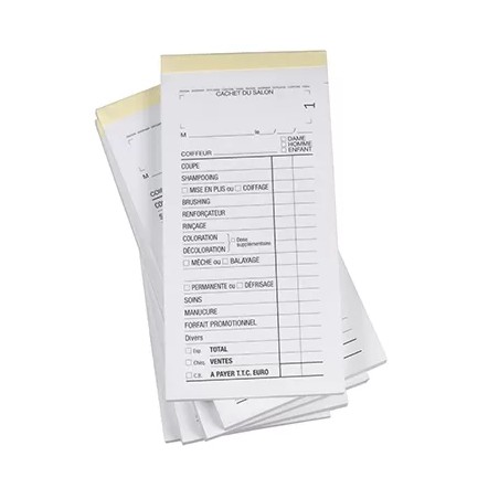 Bloc Chim.Avec numero Blanc 10Carnet Coif x50 Fich