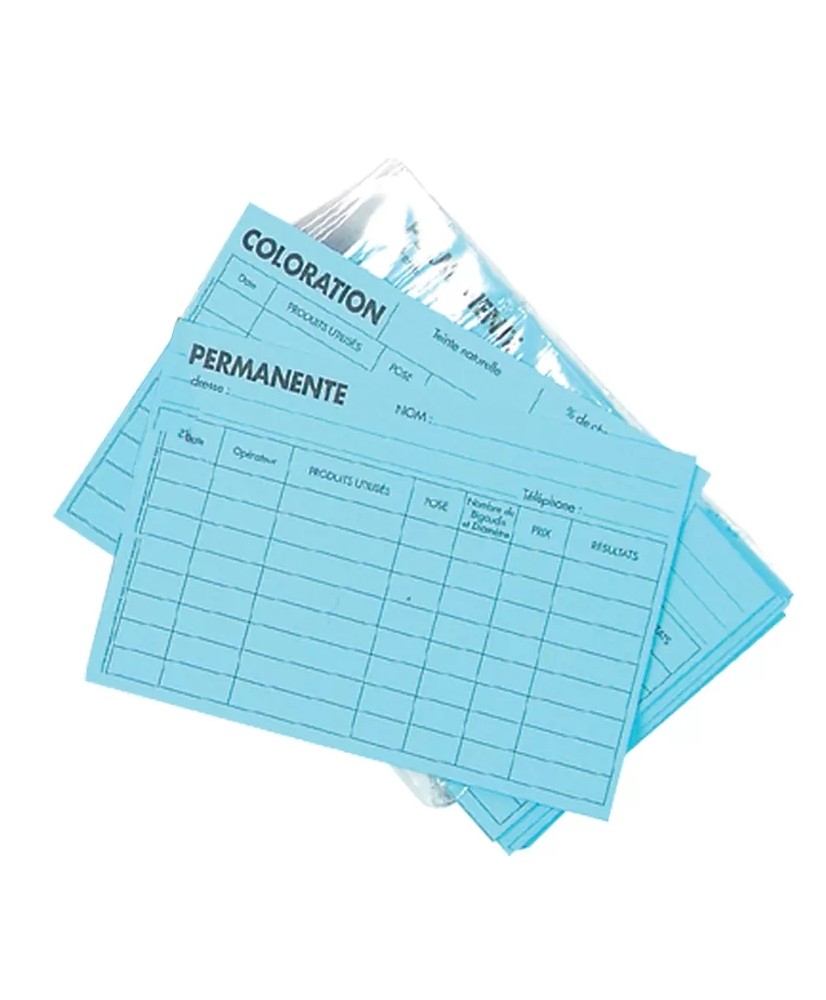Fiche Color/Perm X100 150X105Mm Bleu