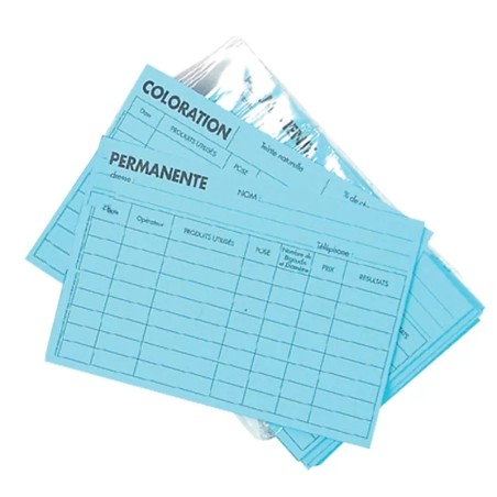 Fiche Color/Perm X100 150X105Mm Bleu