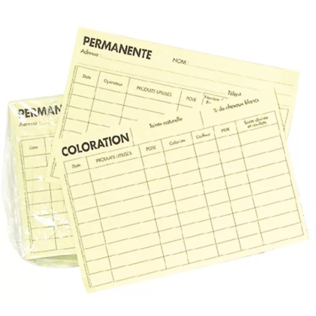 Fiche Color/Perm X100 150X105Mm Jaune