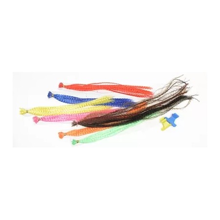 Mèches Synthétiques Zigzag 45cm x12 Rouge