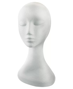 Tête Polystir Cleopatre Blanche