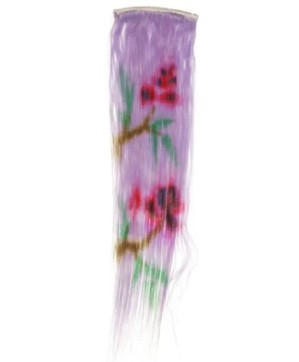 Mèches Naturelles Décor Fleur Mauve   12X45Cm