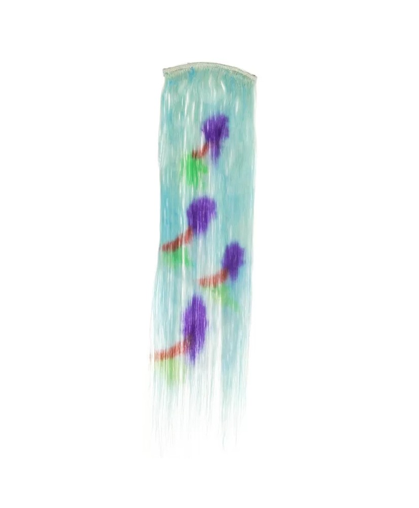 Mèches Naturelles Décor Bleu   Fleur12X45Cm