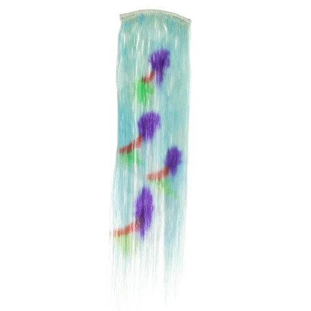 Mèches Naturelles Décor Bleu   Fleur12X45Cm