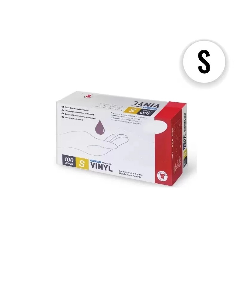 Gants en Vinyle Transparent - Taille Small, Boîte de 100