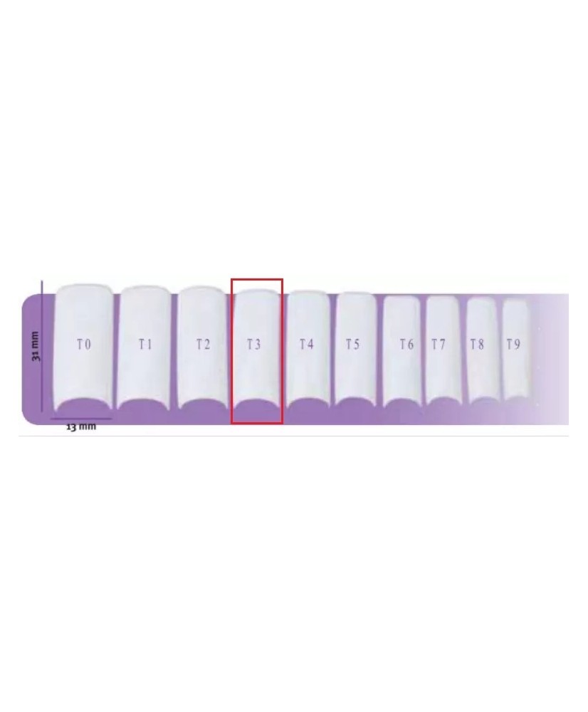 Faux Ongles X50 Capsulpro T3 Luna  11,5X30Mm Natur