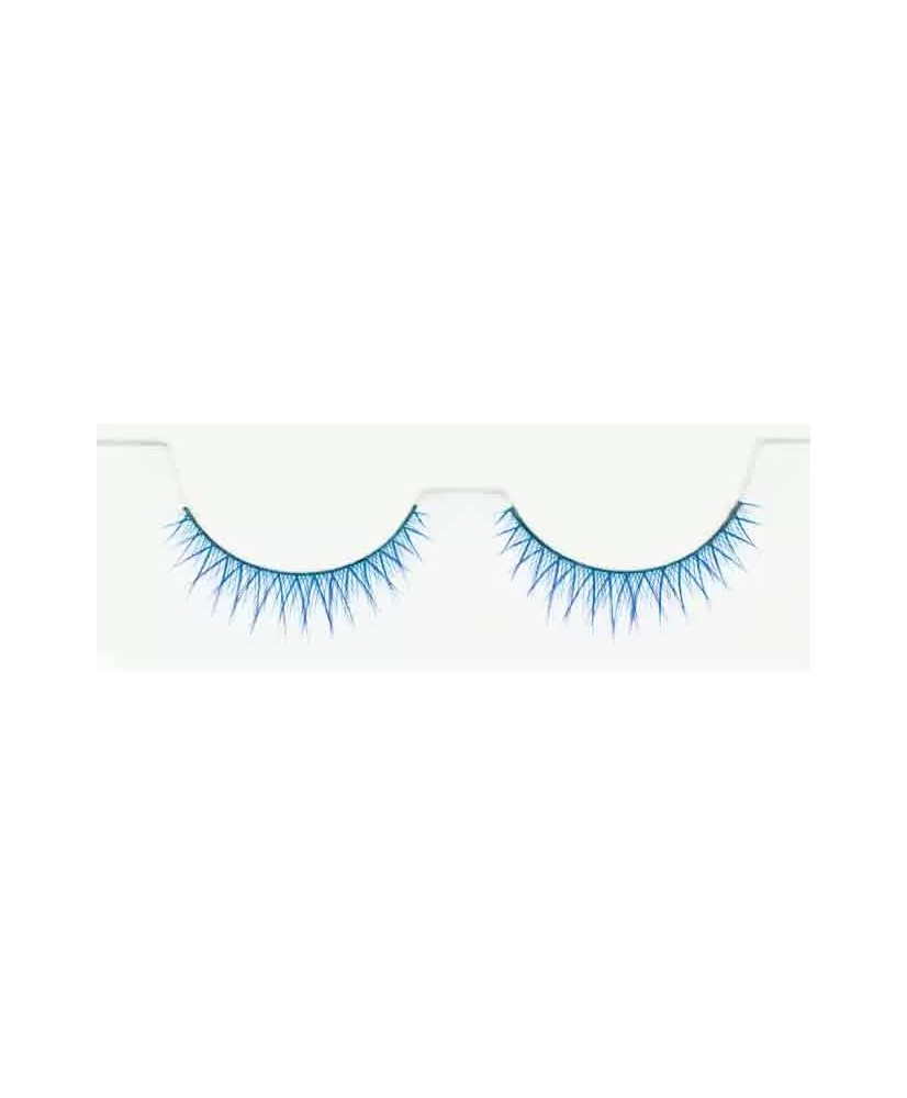 FAUX CILS COLORE BLEUE x2 AVEC COLLE