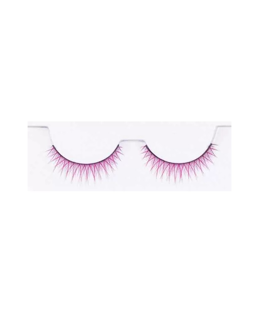 FAUX CILS COLORE ROSE x2 AVEC COLLE