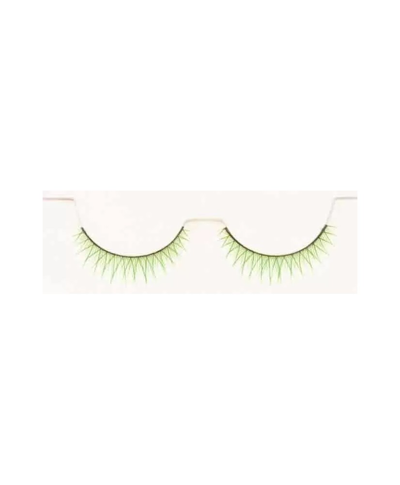 FAUX CILS COLORE VERT x2 AVEC COLLE