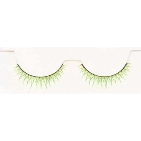 FAUX CILS COLORE VERT x2 AVEC COLLE
