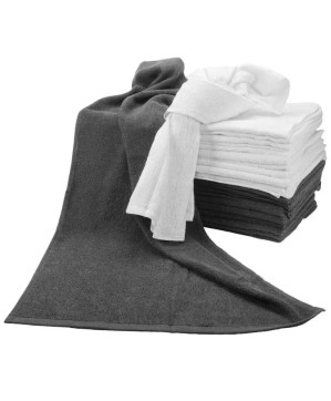 Serviettes microfibre noires (50x90cm) x12