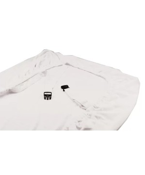 Housse Mercury blanc 100% coton (200x90cm)