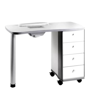 TABLE MANUC-ASPI MADIS-RENO BLANC. 98x48x75
