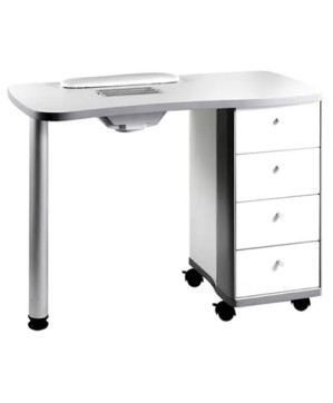 TABLE MANUC-ASPI MADIS-RENO BLANC. 98x48x75